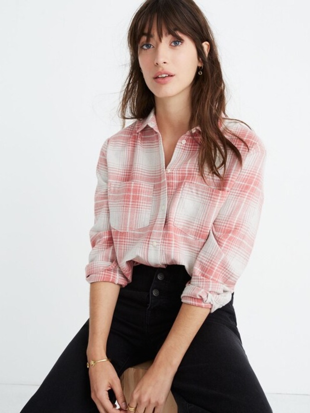 Flannel‎ Sunday Shirt in Pink Plaid